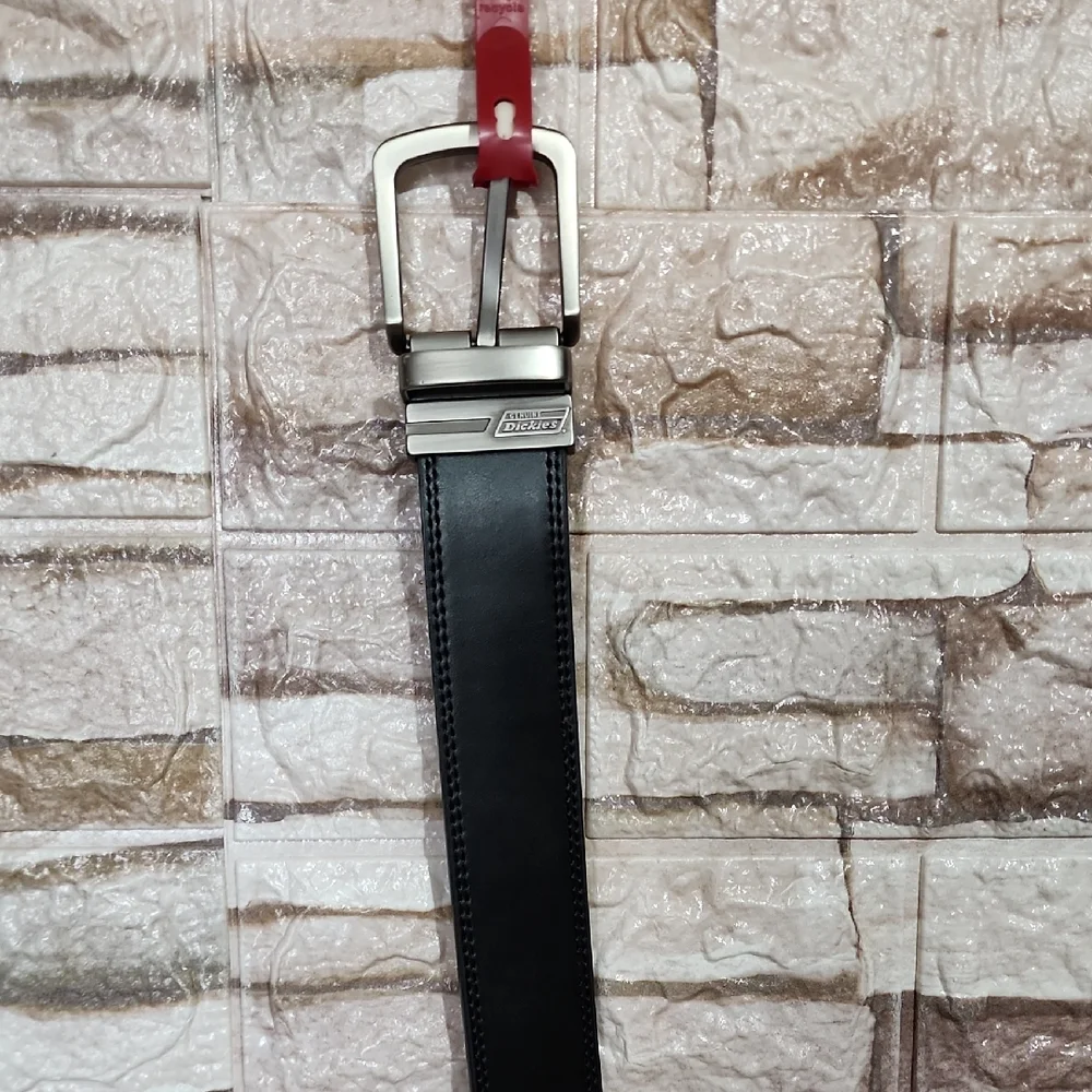 Dickies Brand New Men's Black Leather Belt